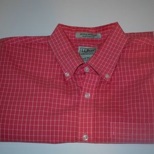 LL Bean Mens Button Down Dress Shirt